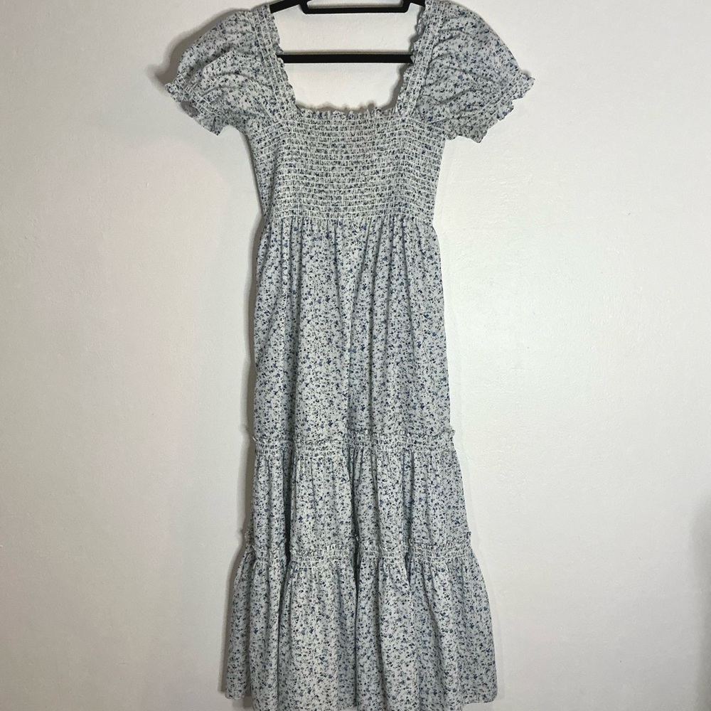 Chic Blue Floral Maxi Dress